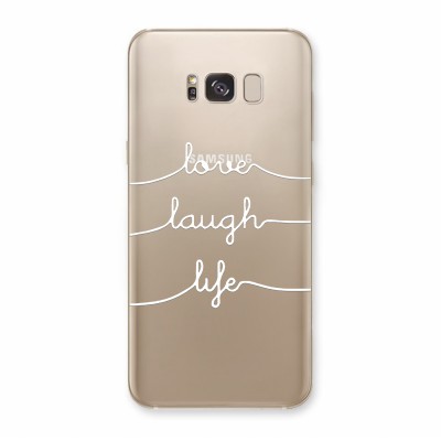 Husa Samsung Galaxy S8 Plus Silicon Premium LOVE LAUGH LIFE